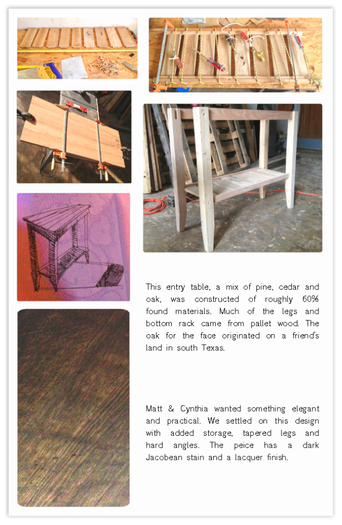 Matt & Cynthia's Entry Table